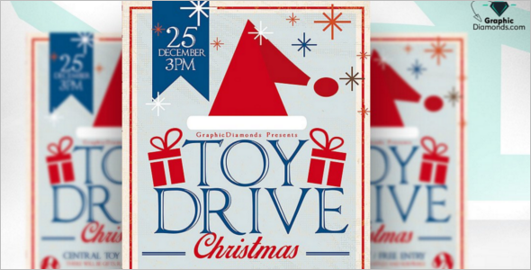 Toy Drive Game Flyer