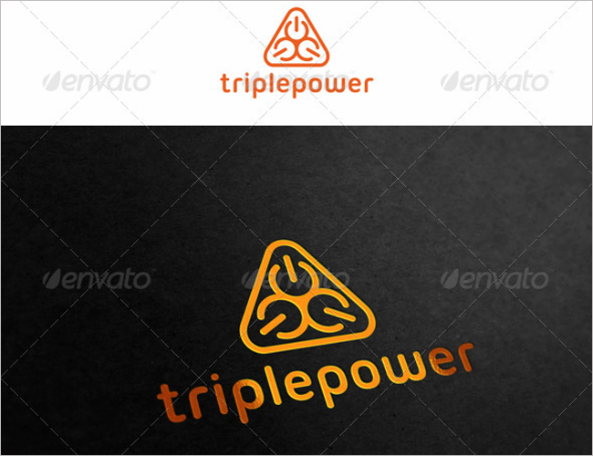 Triple Power Abstract Logo