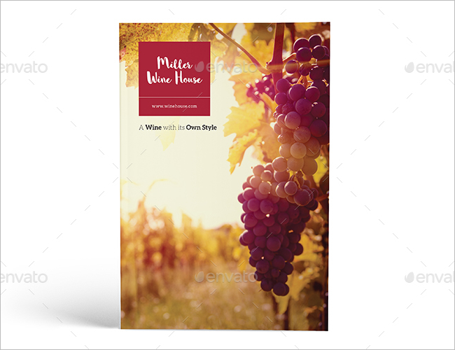 Wine Brochure Print Template