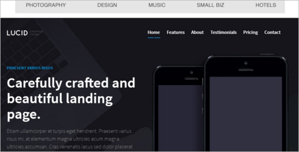 jQuery Landing Page Website Template