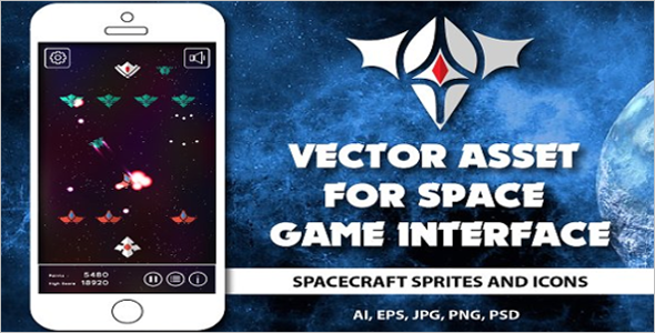 Asset for space game Design Template