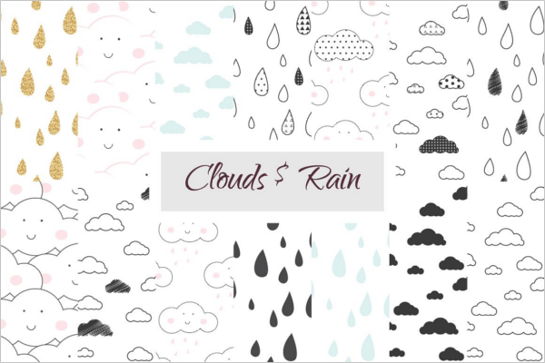 Cloud and Rain Scrabbook Design