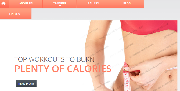 Customize Fitness Website Template