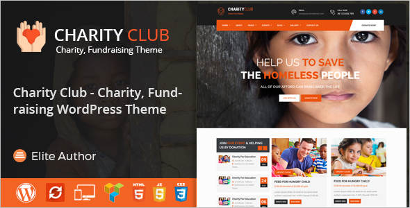 Elegant Fundraising WordPress Theme