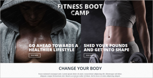 Fitness Boot Club Website Template