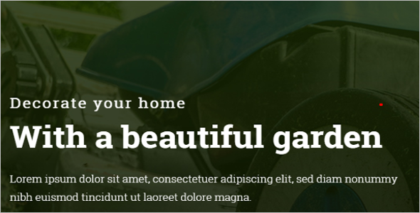 Gardener Web slider Design Template