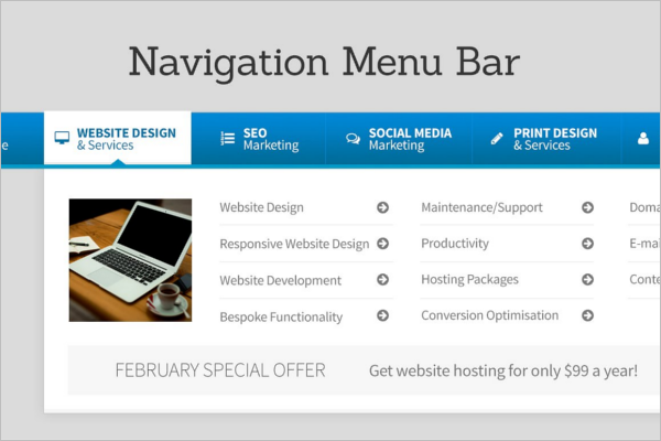Glossy Navigation Bars Design