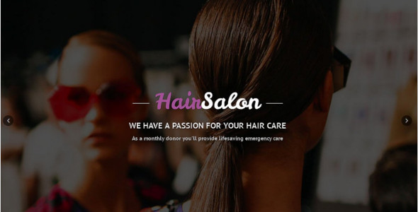 Hair Salon Reactive One Page Template