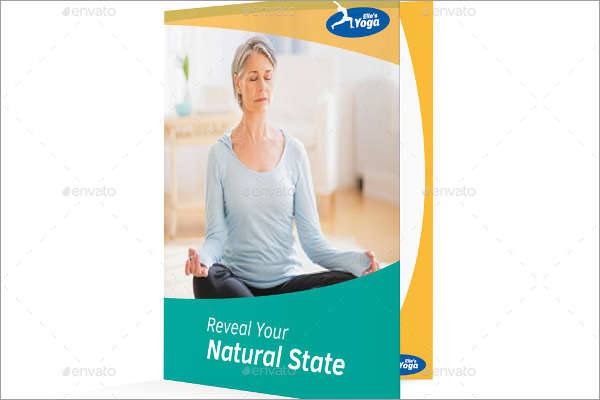 Half Fold Yoga Brochure Template