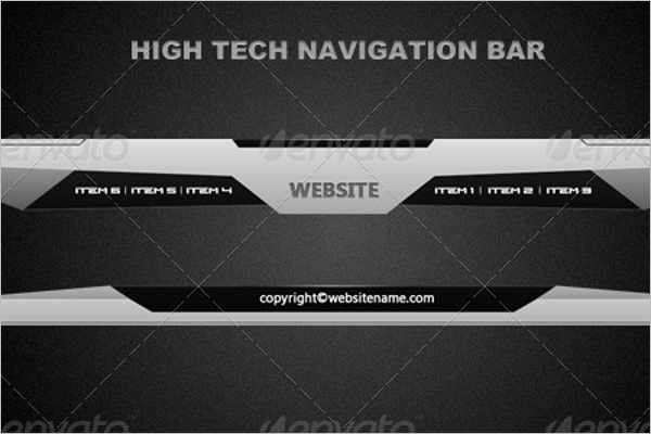High-Tech Navigation Bar Design