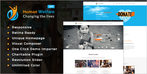Human Welfare Fundraising WordPress Theme