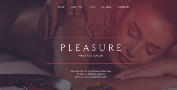 Massage Salon Responsive Website Theme