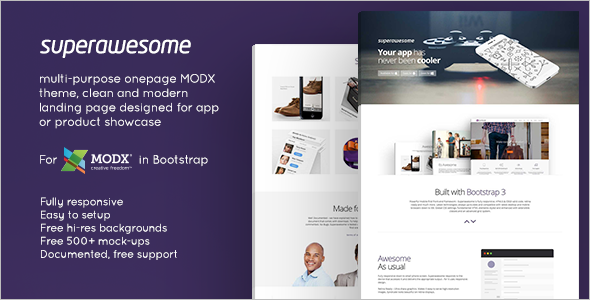 Minimal One Page MODX Template