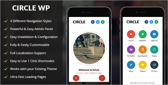Mobile Sidebar WordPress Template