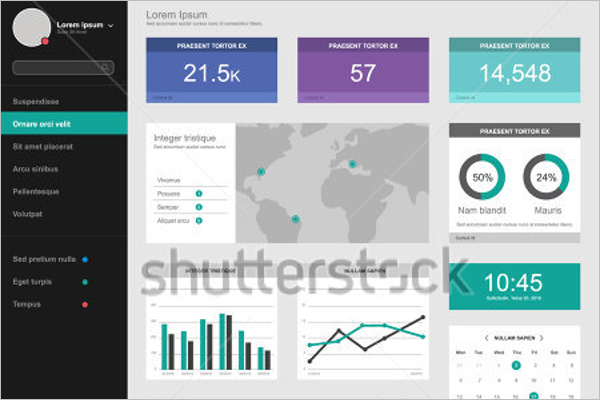 One Page Dashboard UI Kit Template