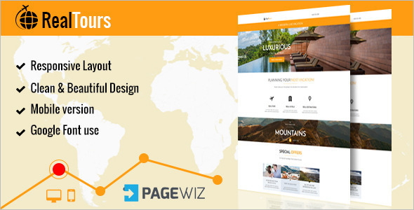 Pagewiz Travel Landing Page Template