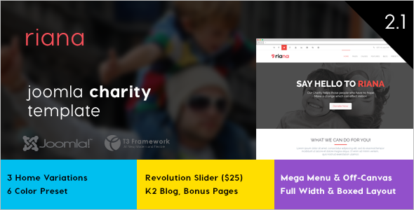 Responsive Charity Joomla Template