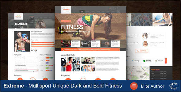 Retail Fitness Website Template