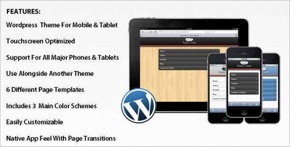 Touch Mobile WordPress Template