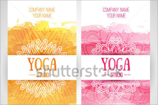 Watercolor Yoga Brochure Design