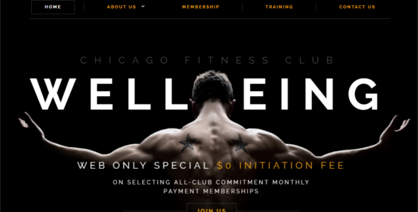 Wellbeing Fitness Website Template