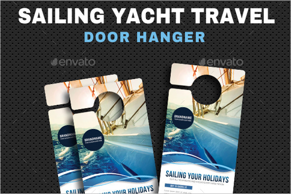Yacht Travel Door Hanger Template