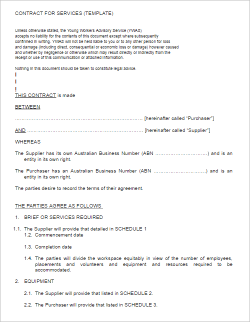 3 Service Contract Agreement Template