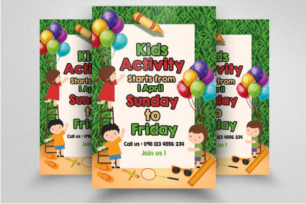 Advertisement Kids Activity flyer