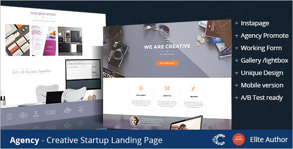 Agency Creative Instapage one Page Template