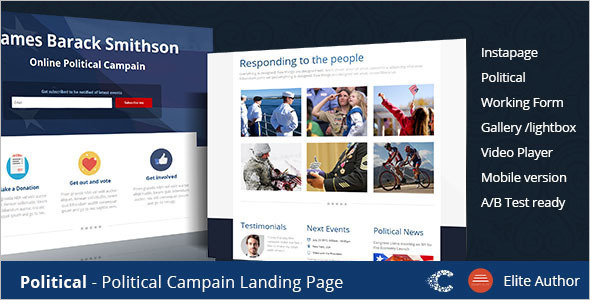 Campaign One Page Instapage Template 