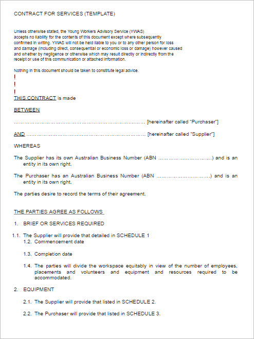 Contract Services Agreement Template