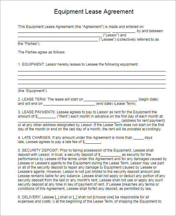 Downlodable Rental Lease Agreement