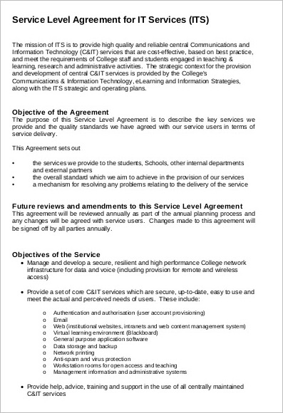 IT Services Contract Agreement Template