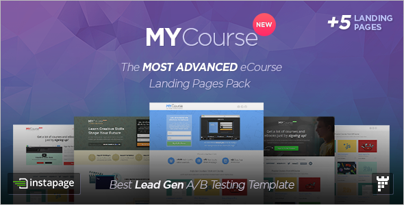 Instapage ECourse Landing page Template