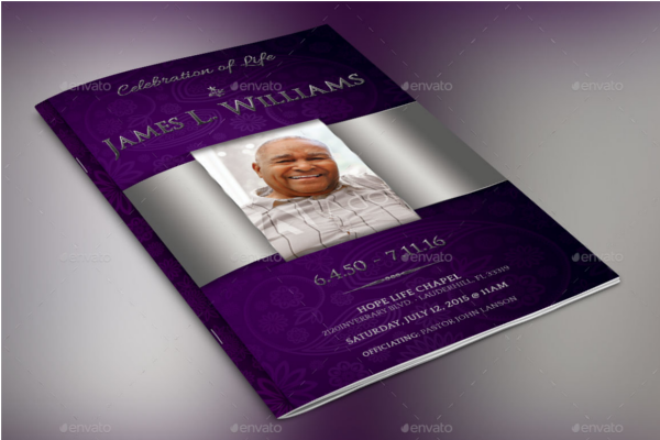 Lavender Funeral Brochure Outlook