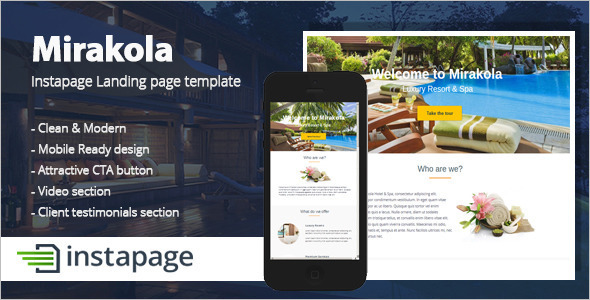 Modern Instapage Landing Page Template