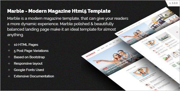 Modern Magazine HTML5 Template