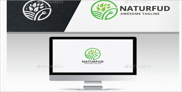 Nature Food Logo Design Template