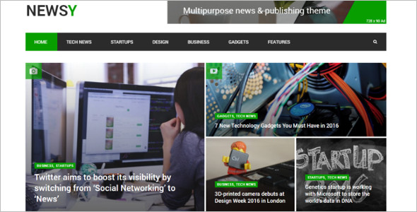 News Magazine Startup Website