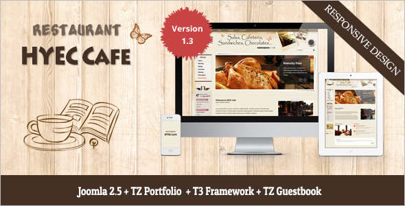 Premium Restaurant & Cafe Joomla Template