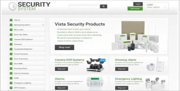 Security System OsCommerce Template