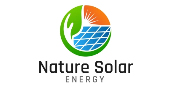 Solar Logo Nature Design