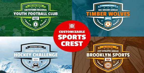 Sports Crest Logo Design template
