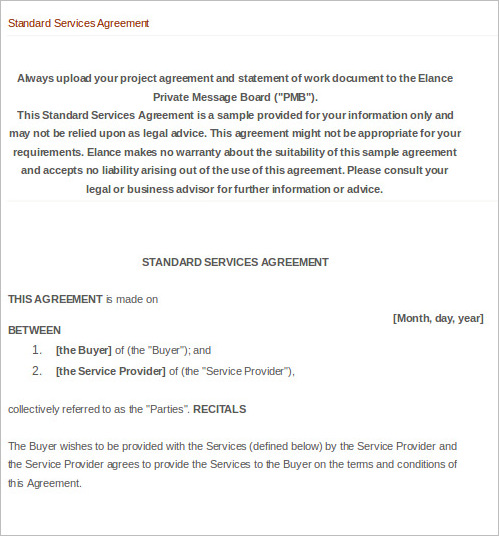 Standard Service Agreement