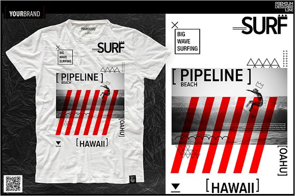 Surf Themed T-Shirts DesignÂ 
