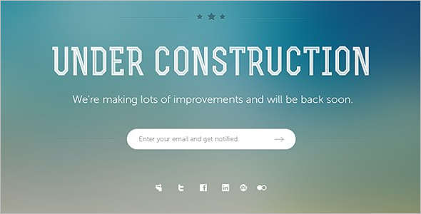 Under Construction Page Template