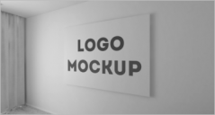 60+ 3D Wall logo Mockups