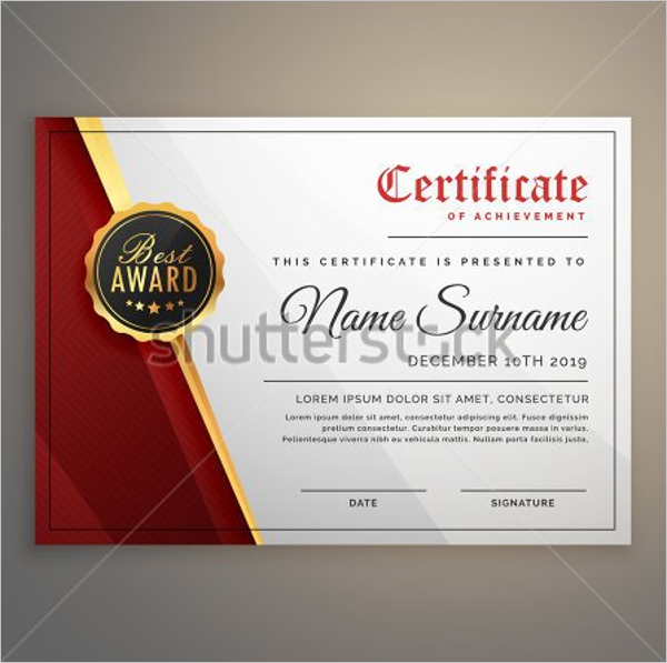 Beautiful Certificate Template Design