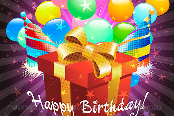 Birthday Greeting Card Design PSD