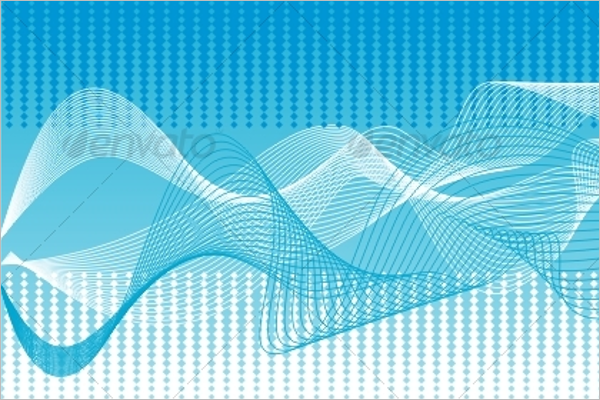 Blue Wave Vector Background
